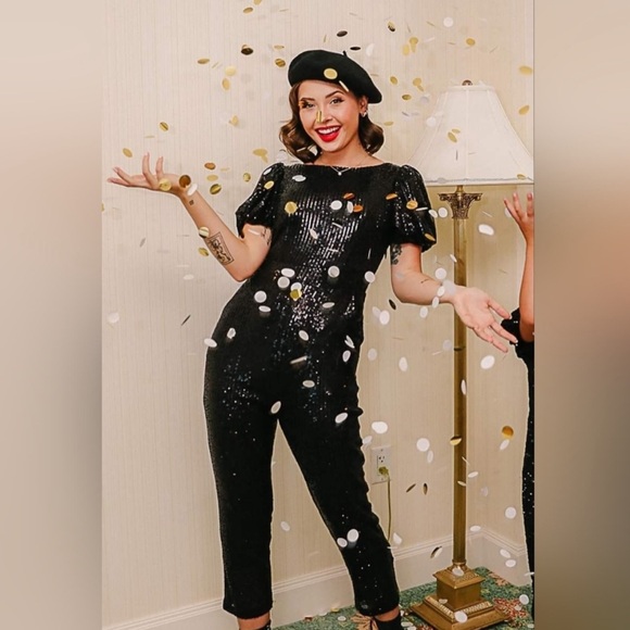 Ivy City Co Pants Jumpsuits Ivy City Company Sequin Jumpsuit